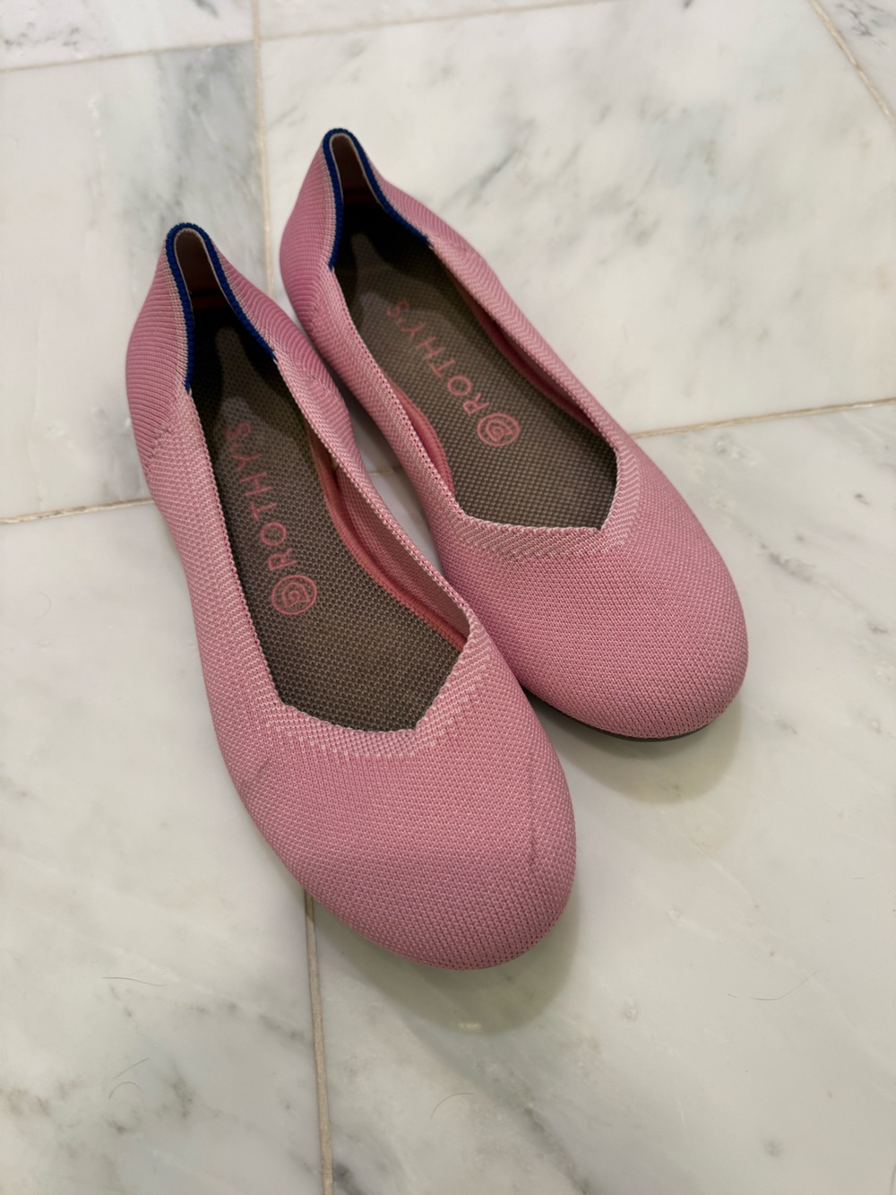 Rothy's Pink Knit Slip-On Ballet Flat RARE RETIRED